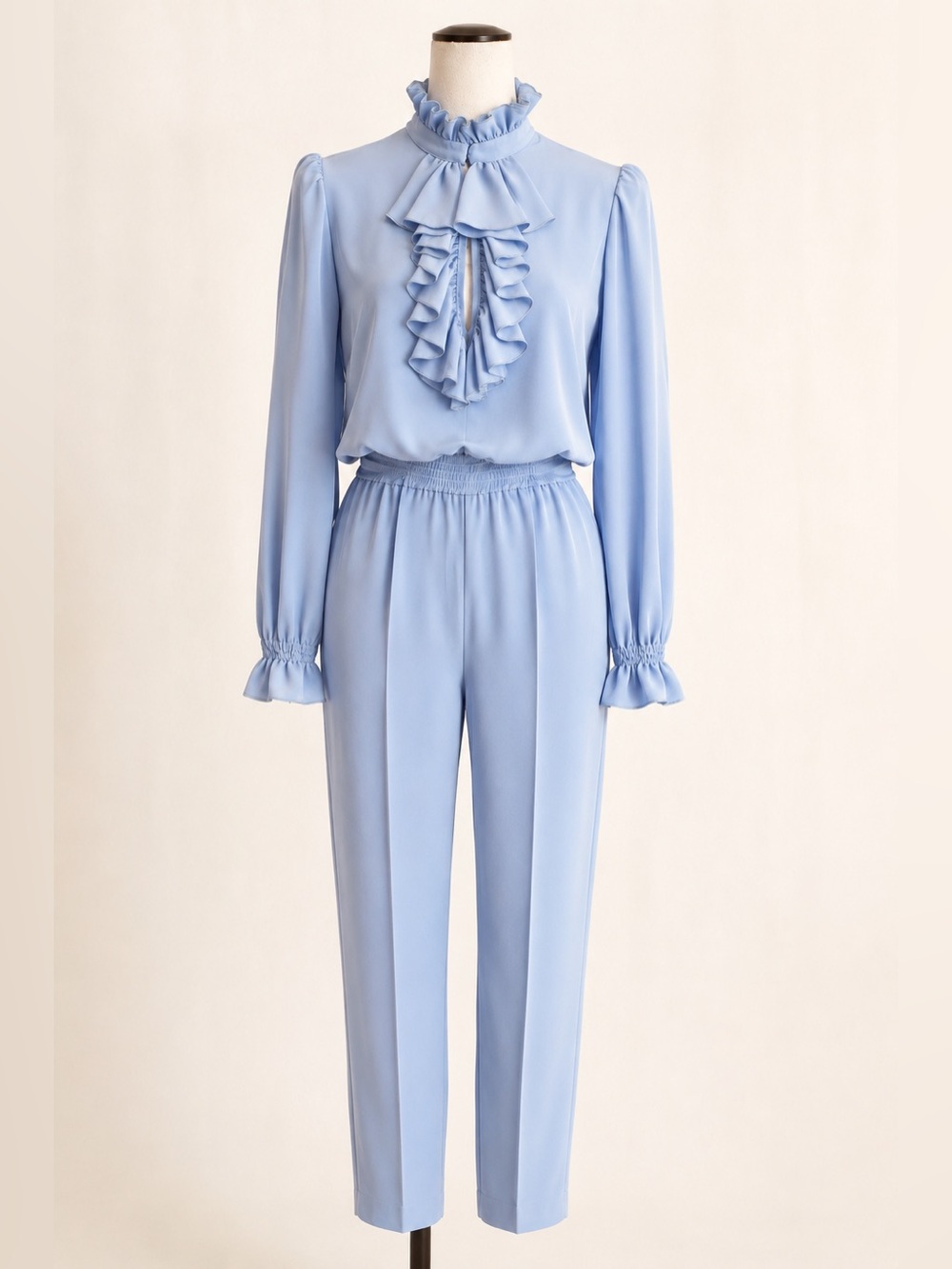 Vintage Adolph Schuman Lilli Ann ILGWU Powder Blue Pant Set S